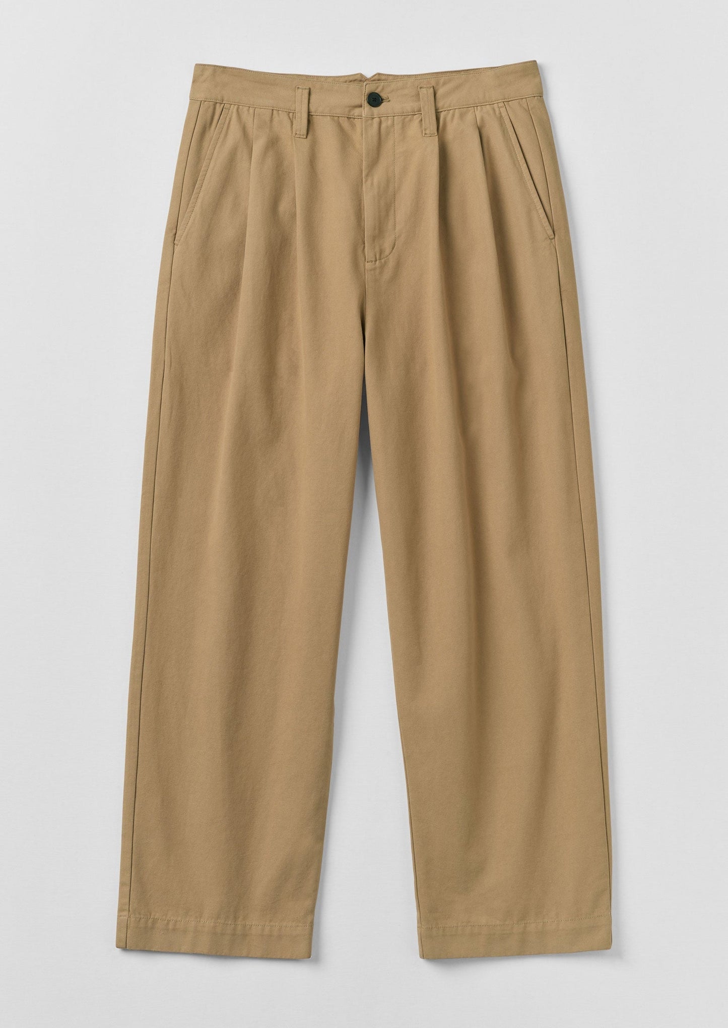 Pantaloni a gamba larga in tela di cotone Bill | Marrone cenere