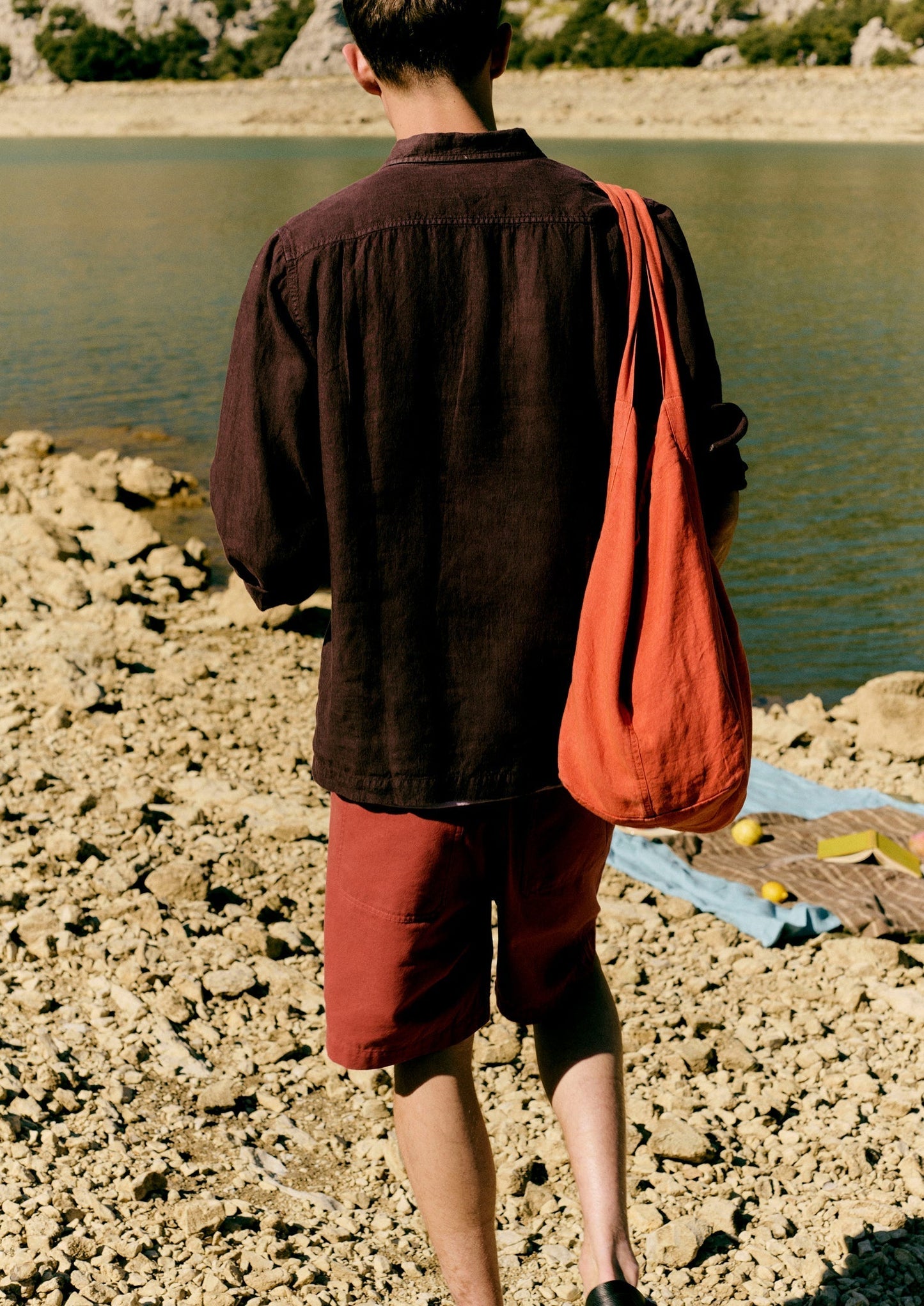 Pantaloncini in tela di cotone | Terracotta