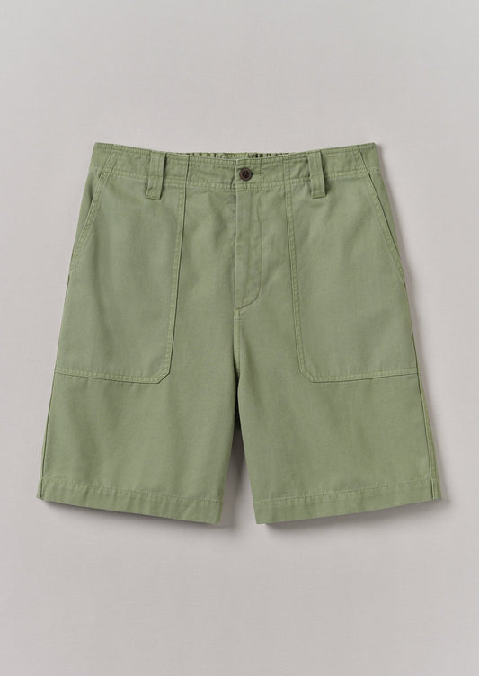 Pantaloncini in tela di cotone | Salvia chiara