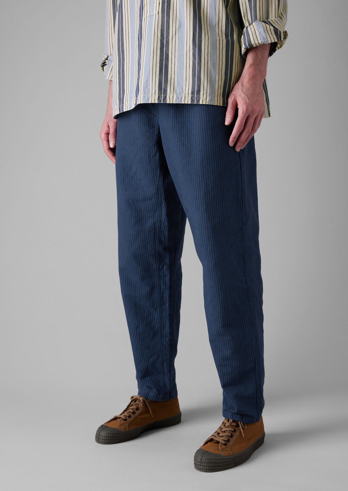 Pantaloni a righe sovratinte Alfie | Engineer Blue