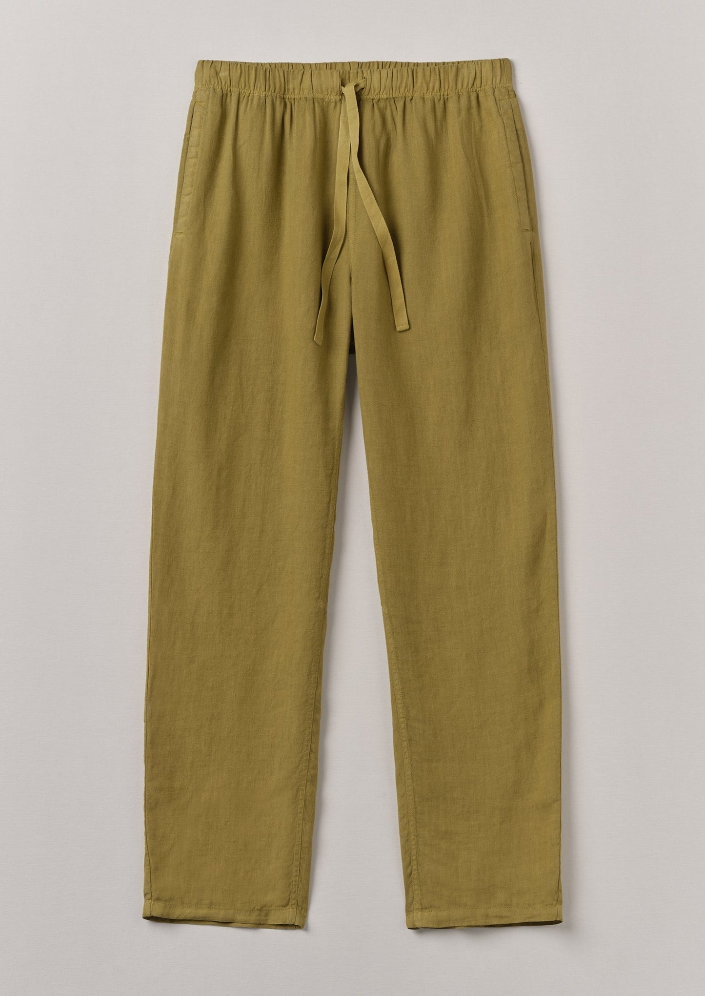 Pantaloni in lino tinto in capo Alfie | Verde Durian