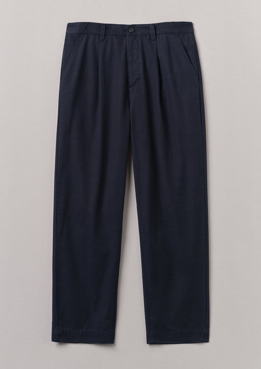 Pantaloni in cotone con pieghe Otto | Blu navy