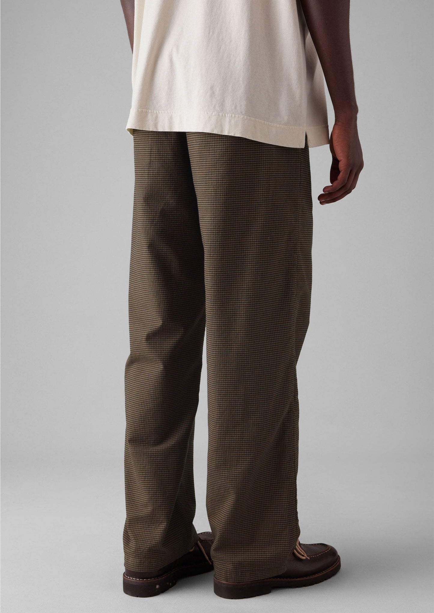 Pantaloni Rory Gingham con coulisse | Terra d'ombra bruciata