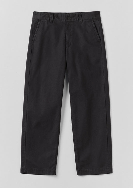 Pantaloni in tela di cotone Rory | Ardesia