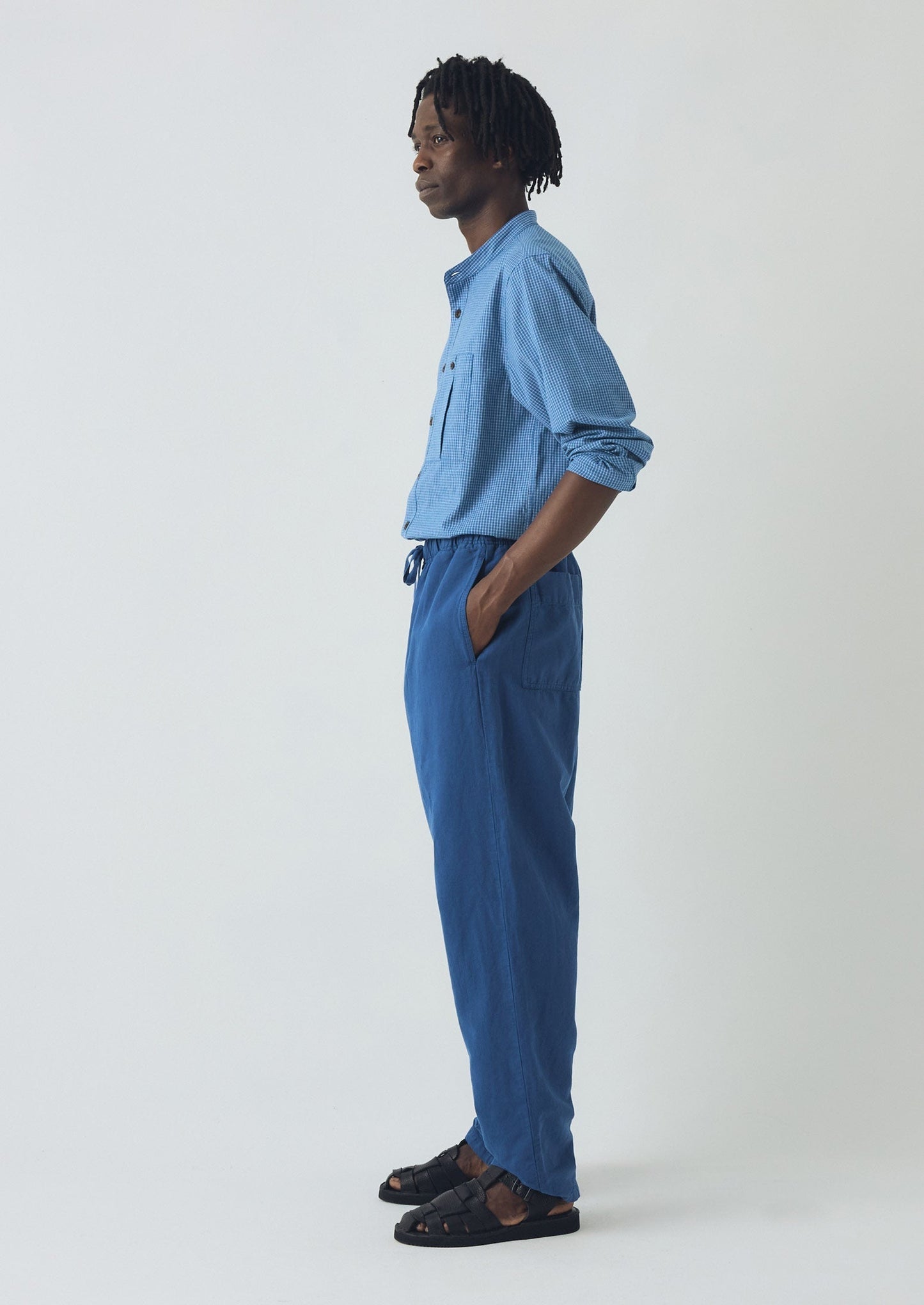 Pantaloni Alfie a spina di pesce tinti in capo | Delft