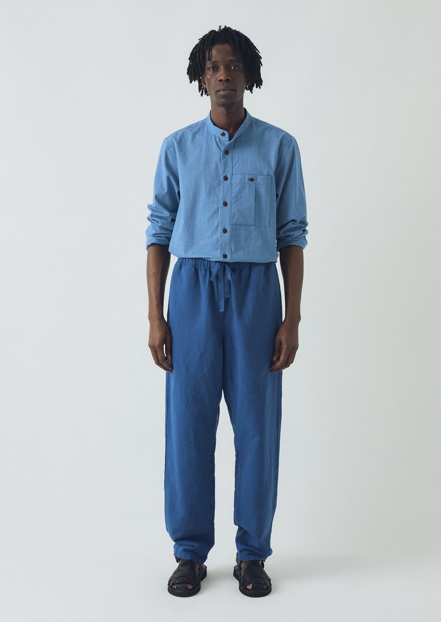 Pantaloni Alfie a spina di pesce tinti in capo | Delft