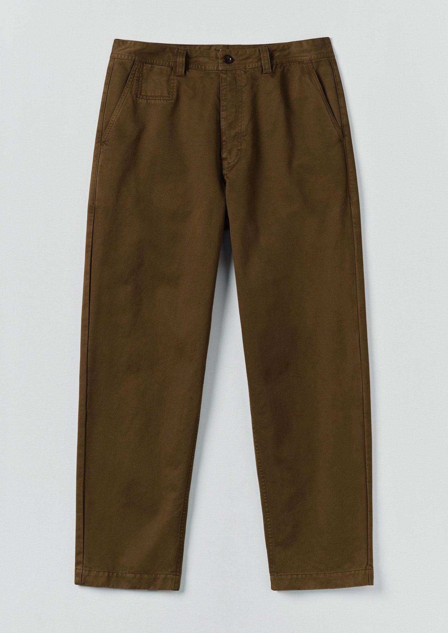 Pantaloni in twill di cotone tinto in capo | Bronzo