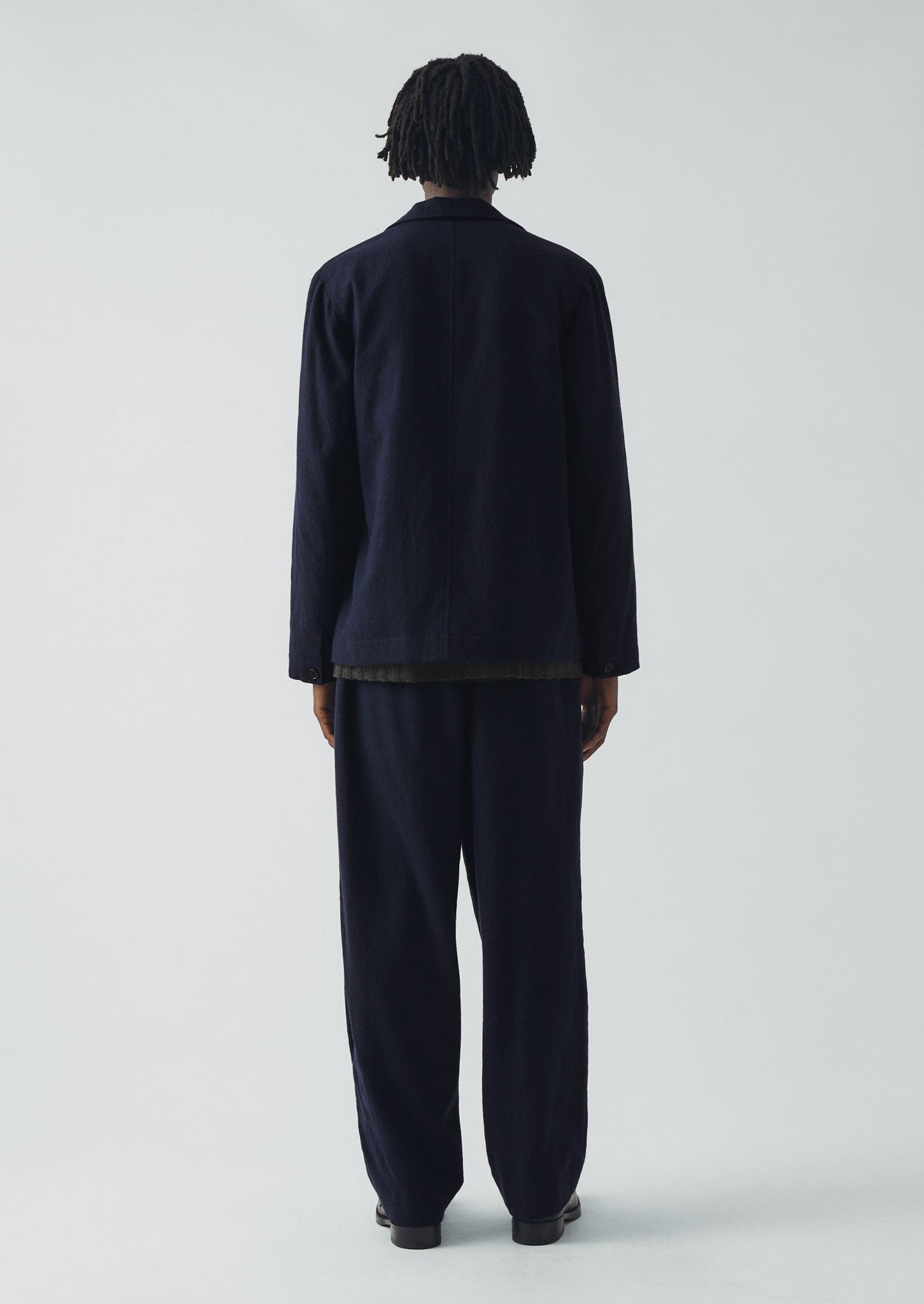 Pantaloni Bill in cotone e lana pied de poule | Blu navy scuro