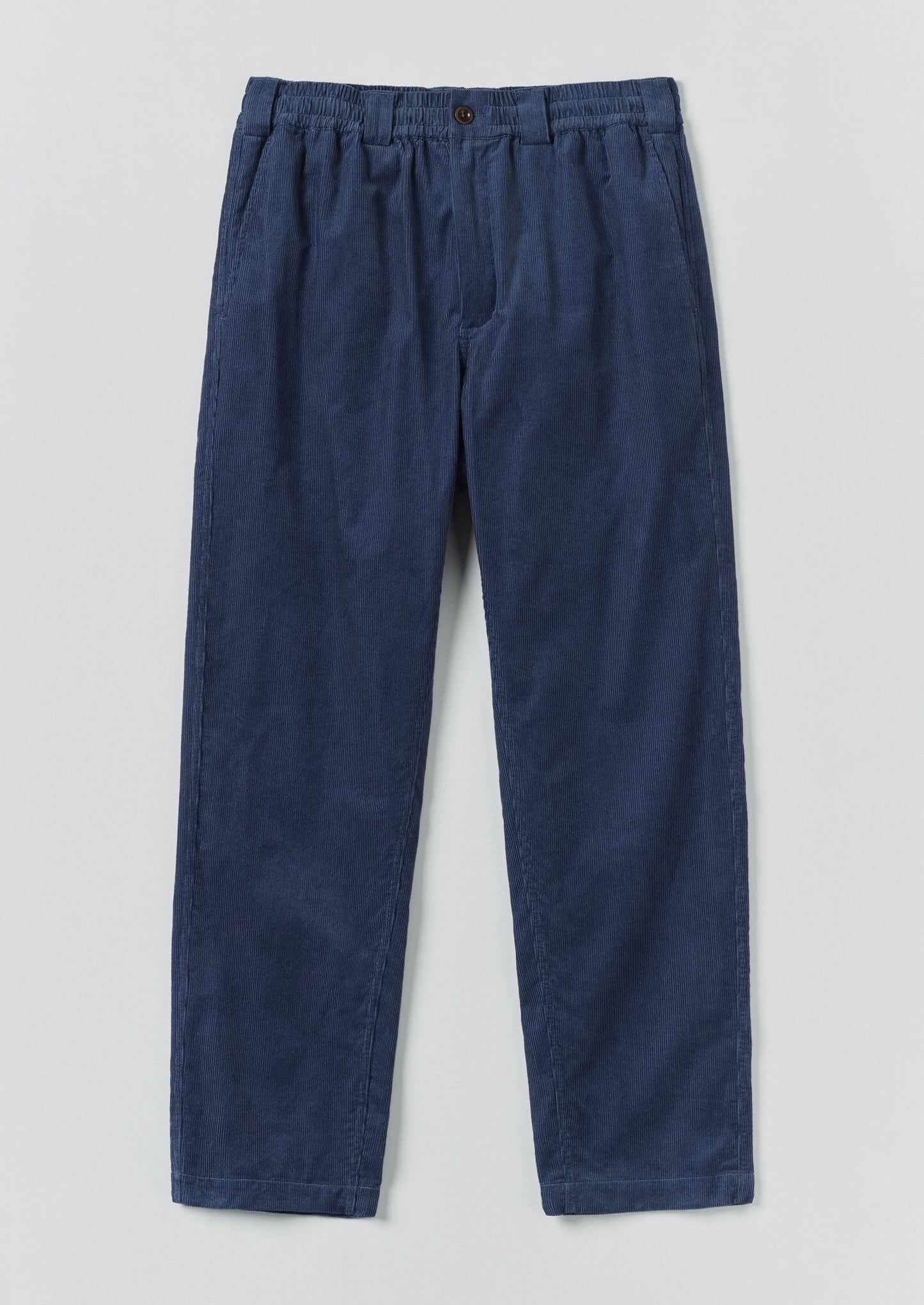 Pantaloni con coulisse in velluto a coste biologico | Blu denim
