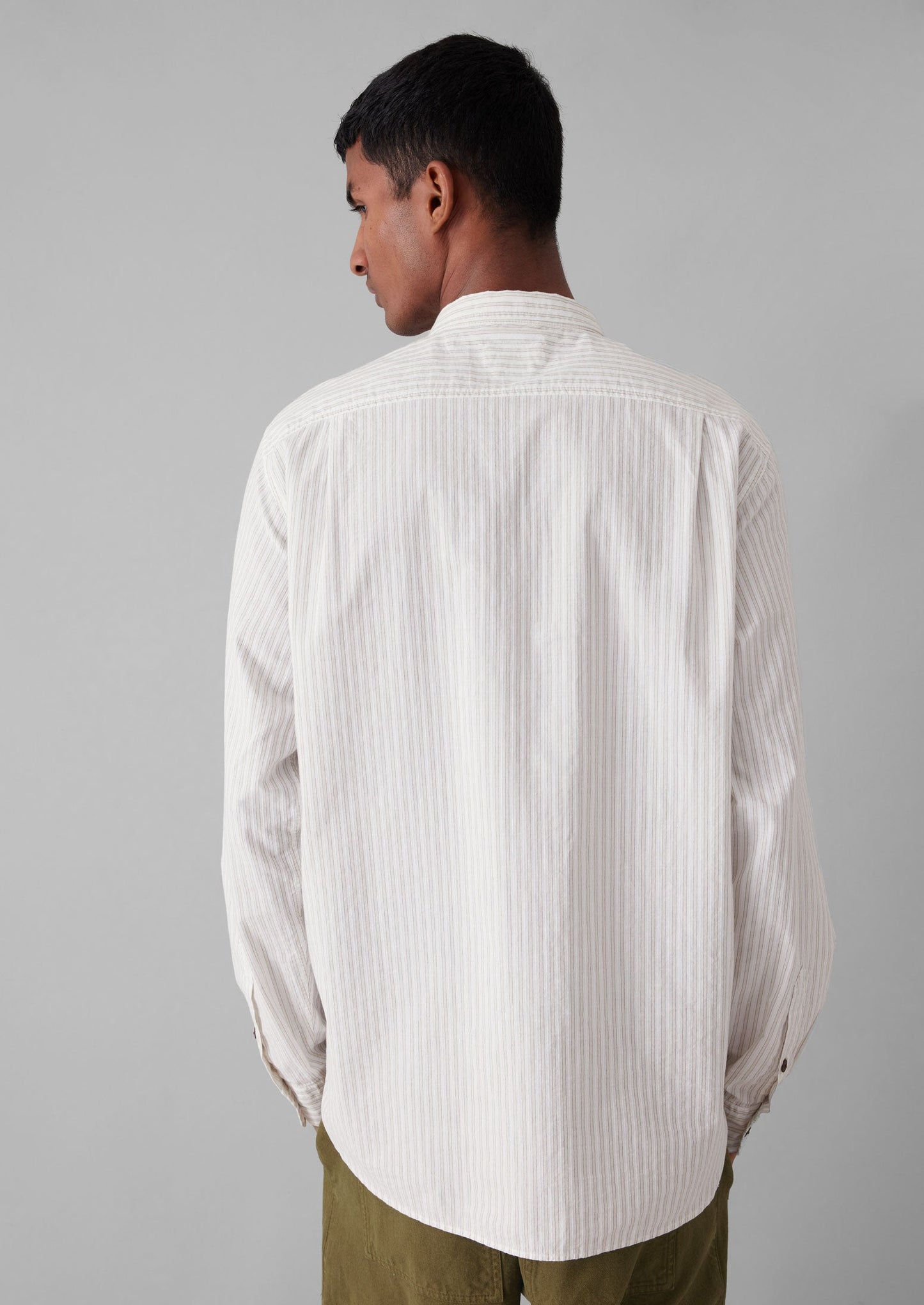 Camicia a righe jacquard | Shale Stone