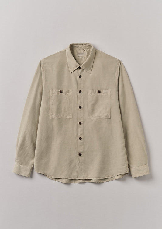 Camicia con tasca applicata tinta in capo | Sale