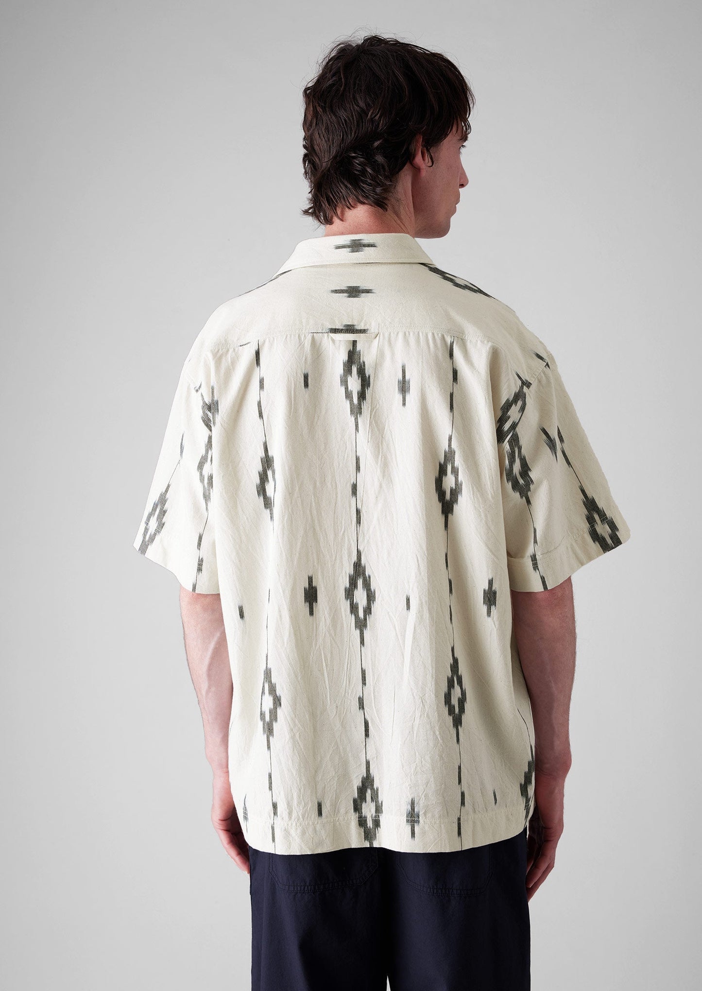 Camicia Kite Ikat | Blu navy/Ecru