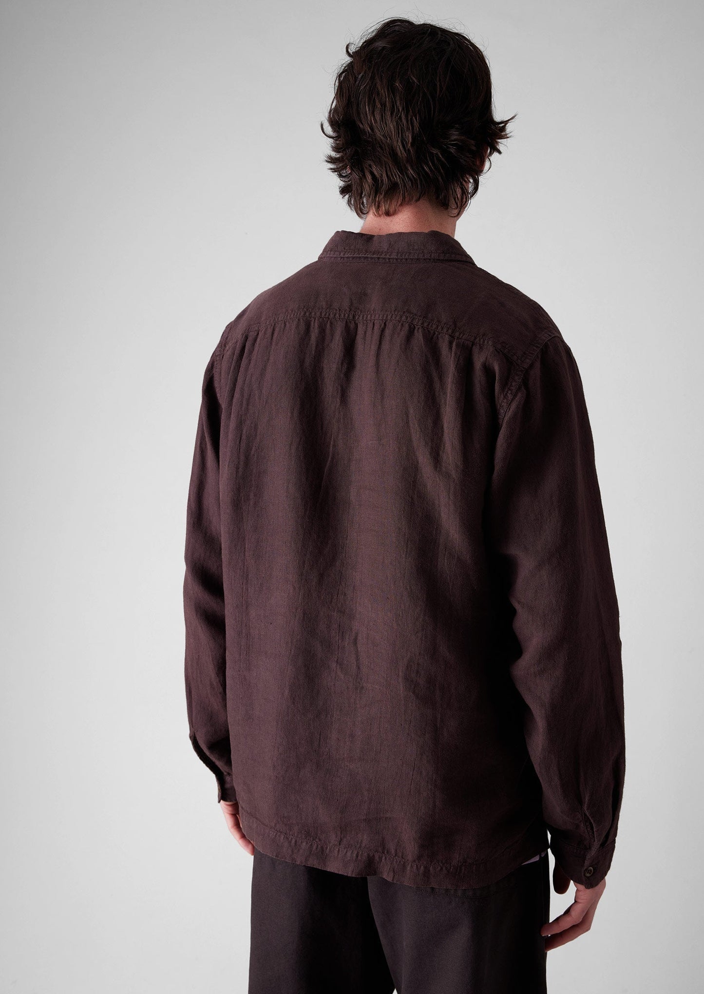 Camicia in lino con mezza abbottonatura | Rich Earth