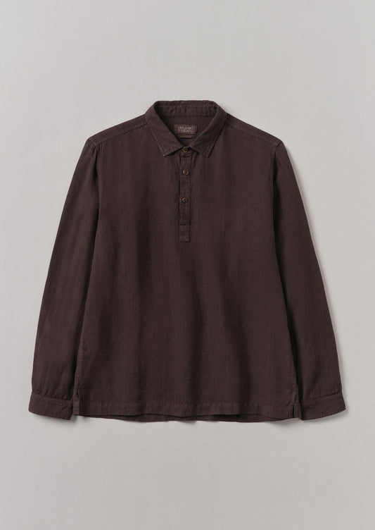 Camicia in lino con mezza abbottonatura | Rich Earth