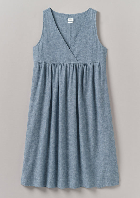 Abito da salotto leggero in lino e cotone | Blu polvere