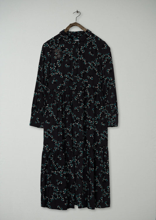 Abito camicia con stampa floreale Ume rinnovato, taglia 6 (107) | Acciaio