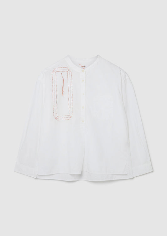 Camicia in cotone Tom of Holland rinnovata, taglia S | Ecru