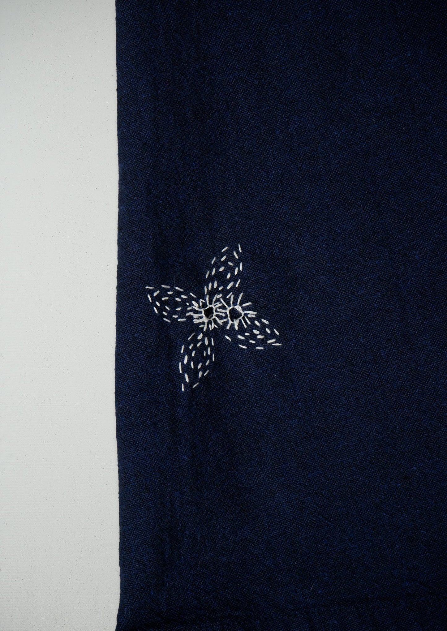 Gonna in cotone e canapa Mariner rinnovata taglia 18 (008) | Blu chambray scuro