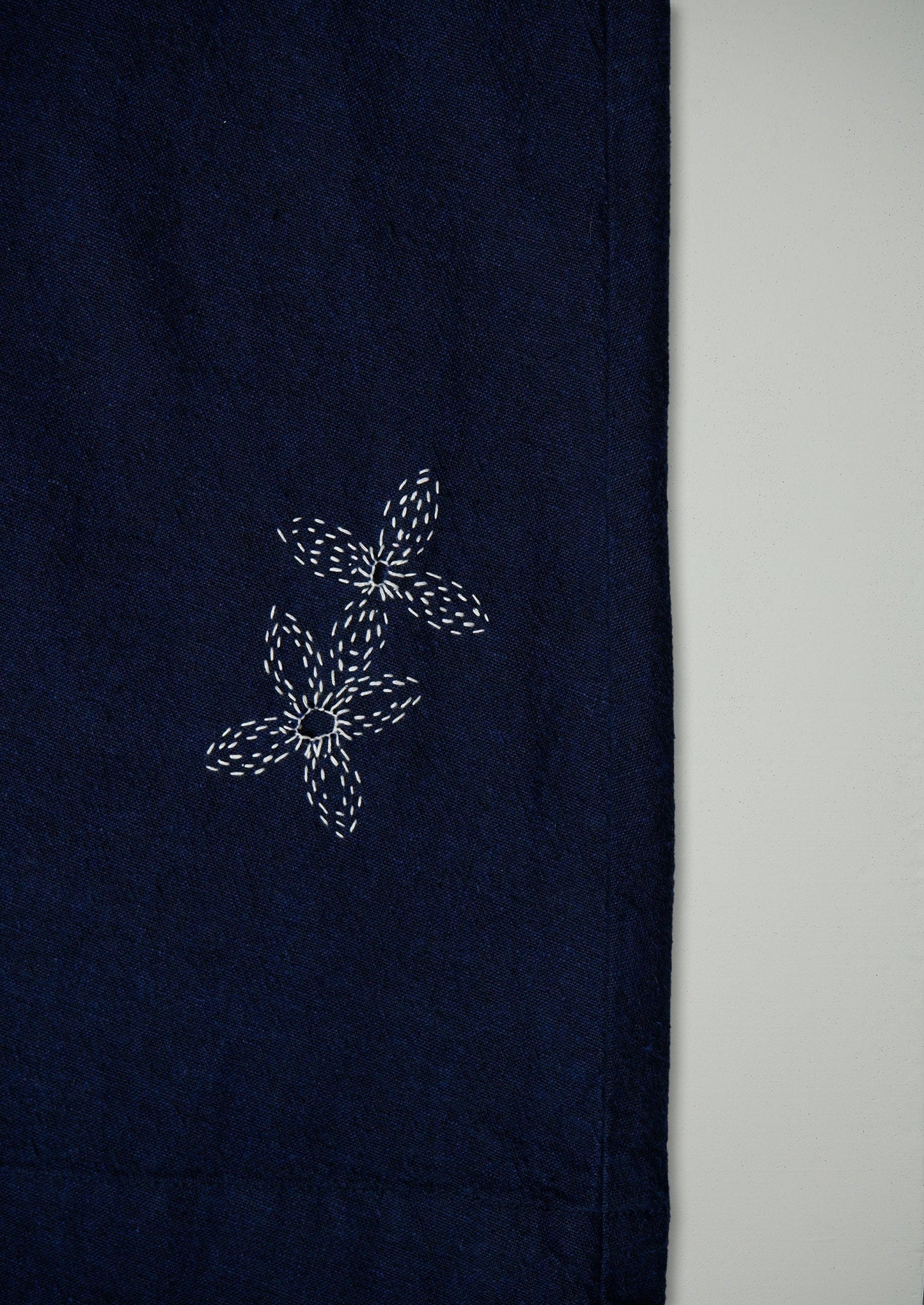 Gonna in cotone e canapa Mariner rinnovata taglia 18 (008) | Blu chambray scuro
