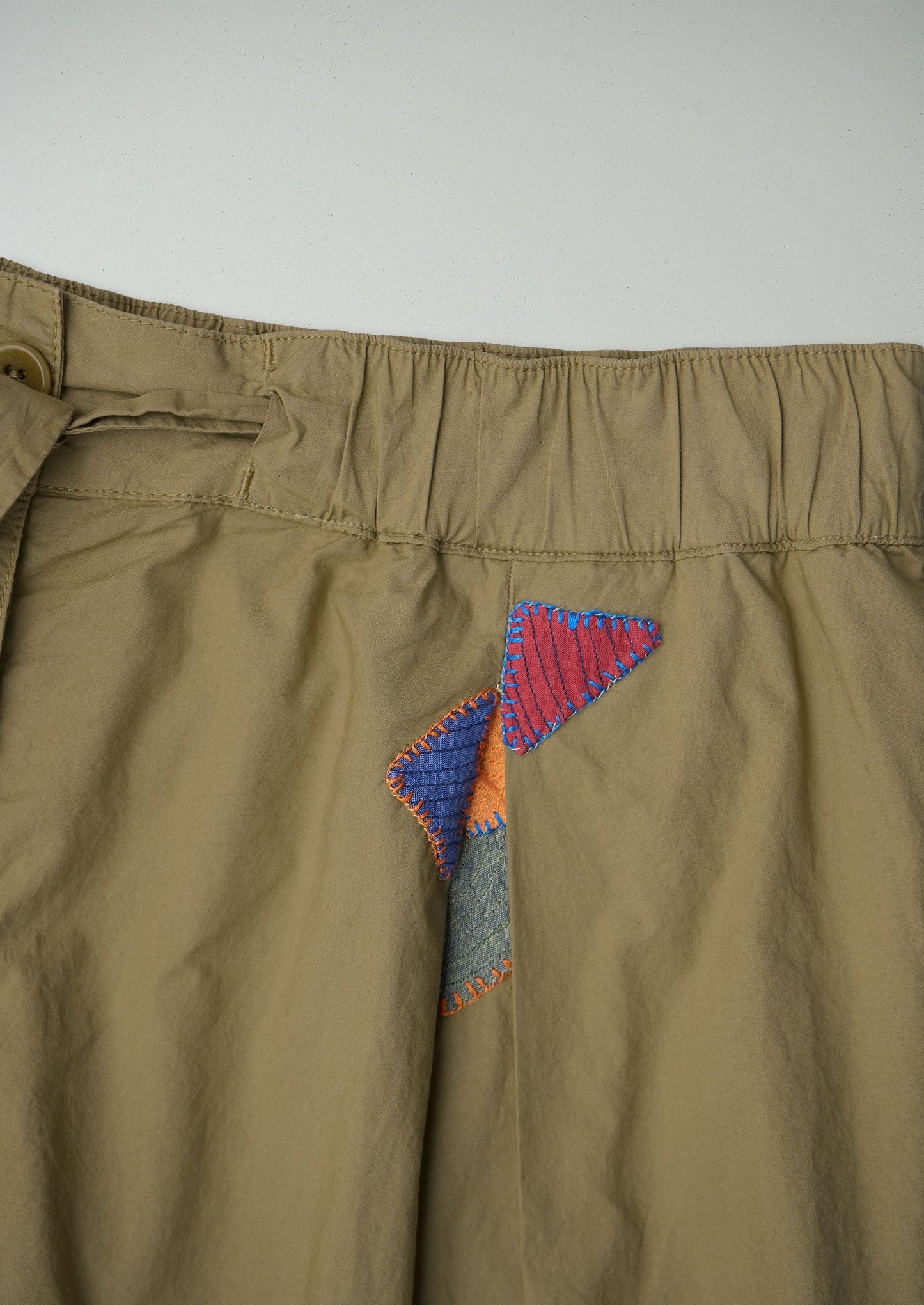 Pantaloni in popeline di cotone rinnovato con pieghe, taglia 12 (52) | Talpa