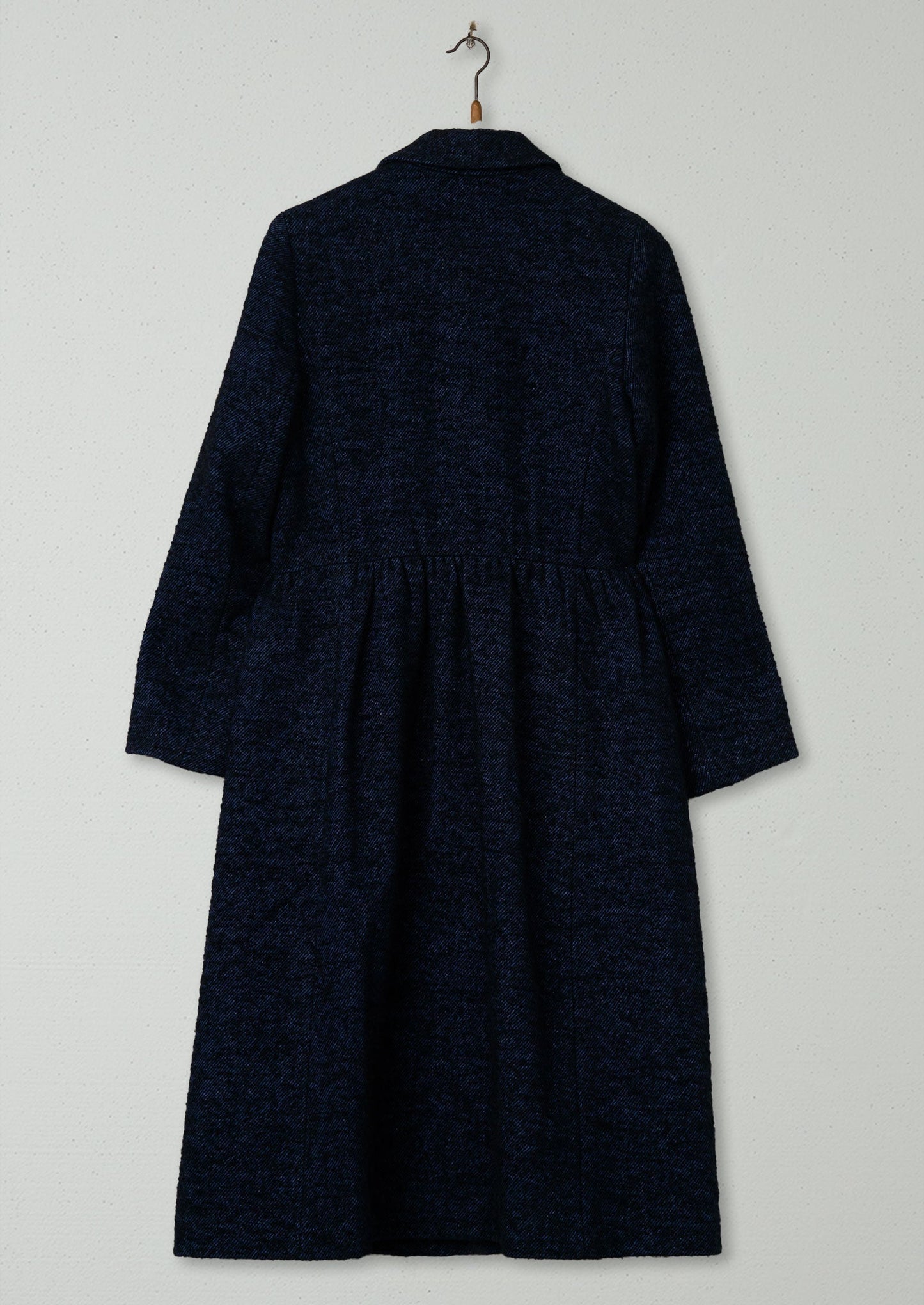 Cappotto in tweed di lana e lino riciclato taglia 6 (047) | Indaco