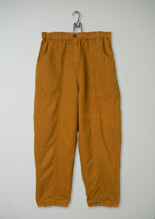 Pantaloni affusolati in cotone e lino riciclati, taglia 6 (763) | Spice