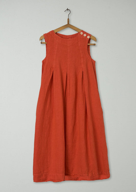Abito in lino plissettato riutilizzato taglia XS (1125) | Marigold