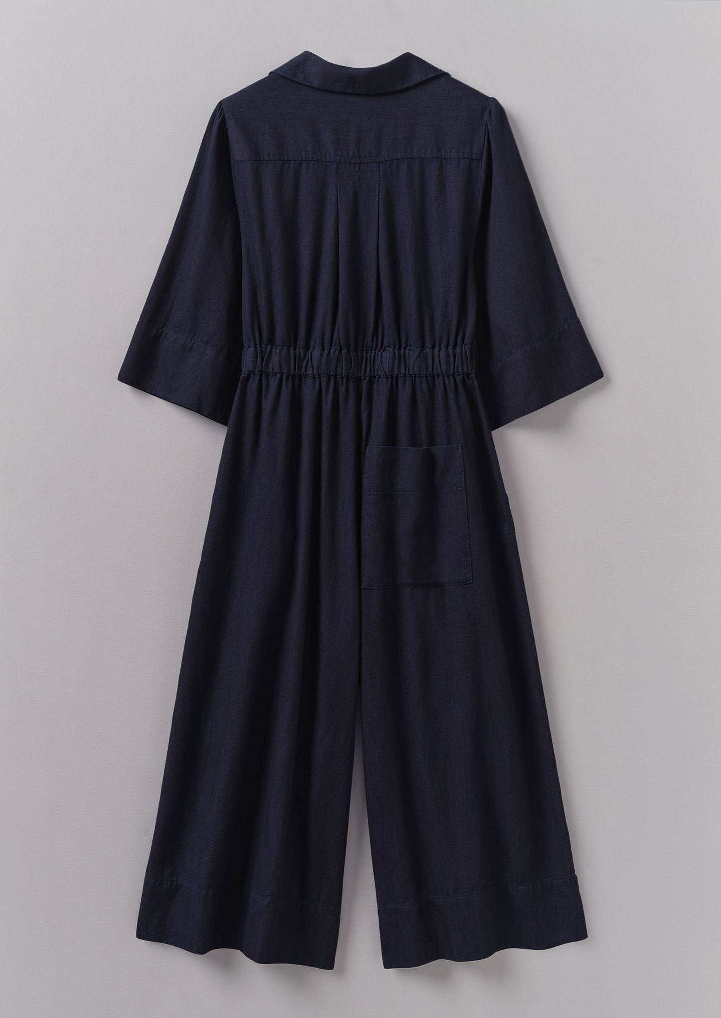 Tuta culotte in twill indaco | Indaco