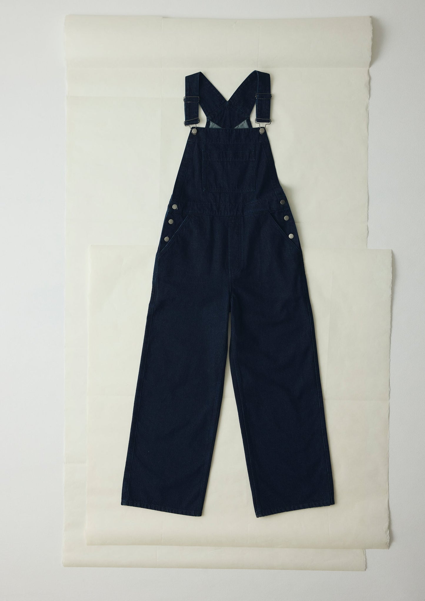 Salopette in denim con tasche applicate | Indaco