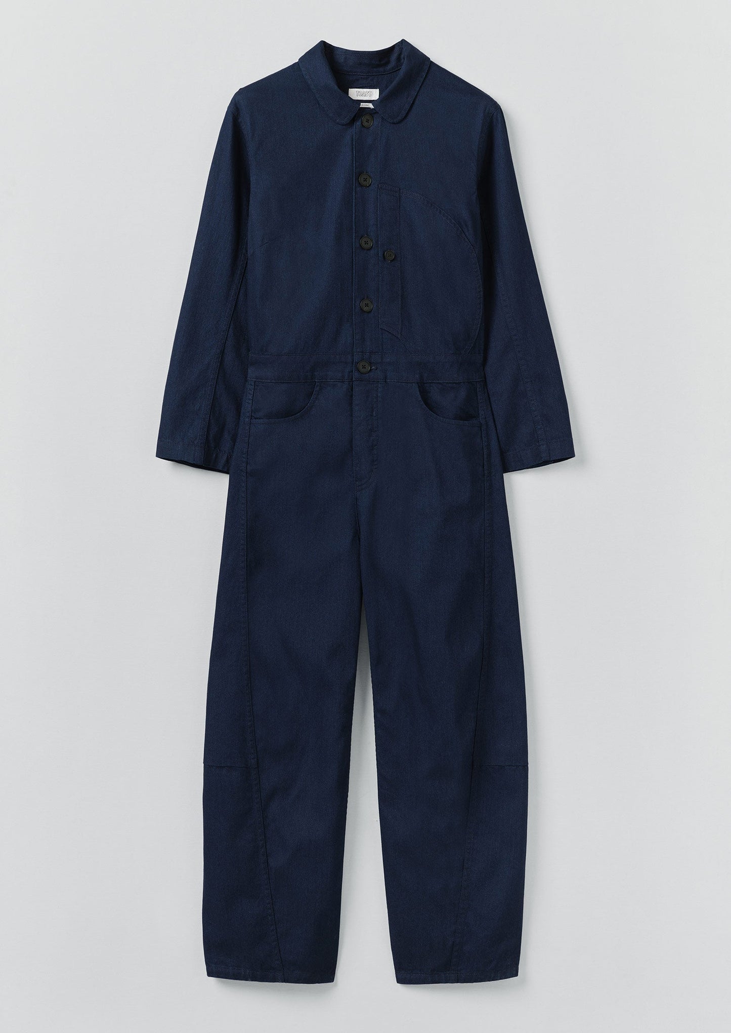 Tuta in twill di cotone con mezza patta | Indaco