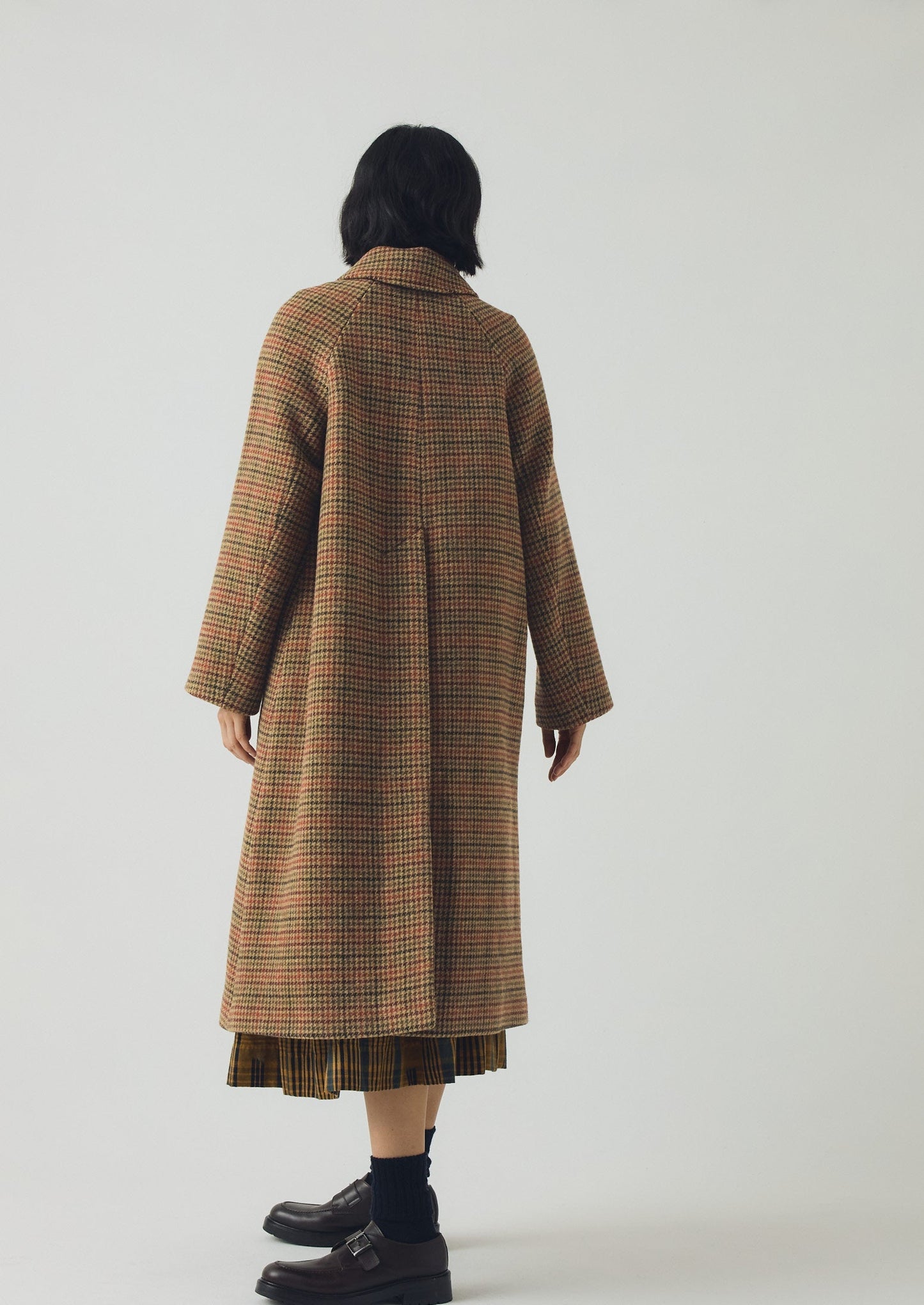 Cappotto raglan Frankie Vibrant Check | Umber Multi