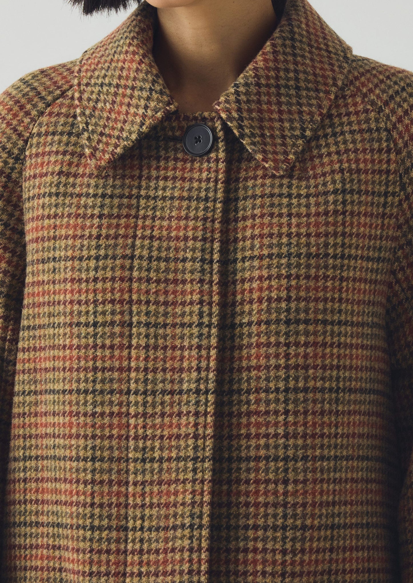 Cappotto raglan Frankie Vibrant Check | Umber Multi