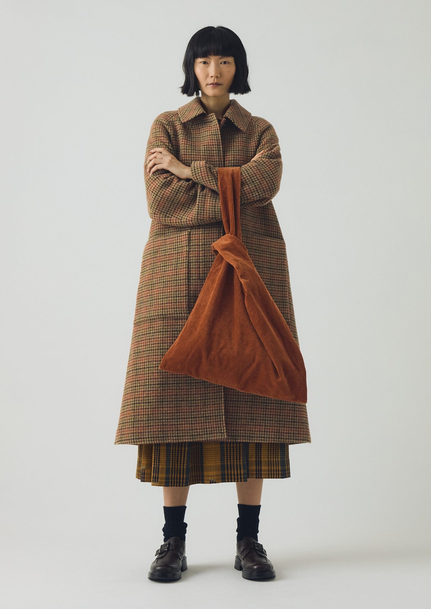 Cappotto raglan Frankie Vibrant Check | Umber Multi