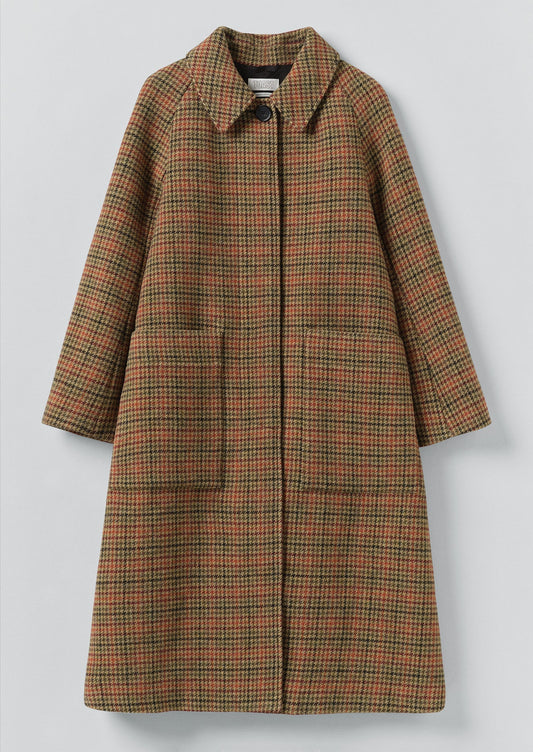Cappotto raglan Frankie Vibrant Check | Umber Multi