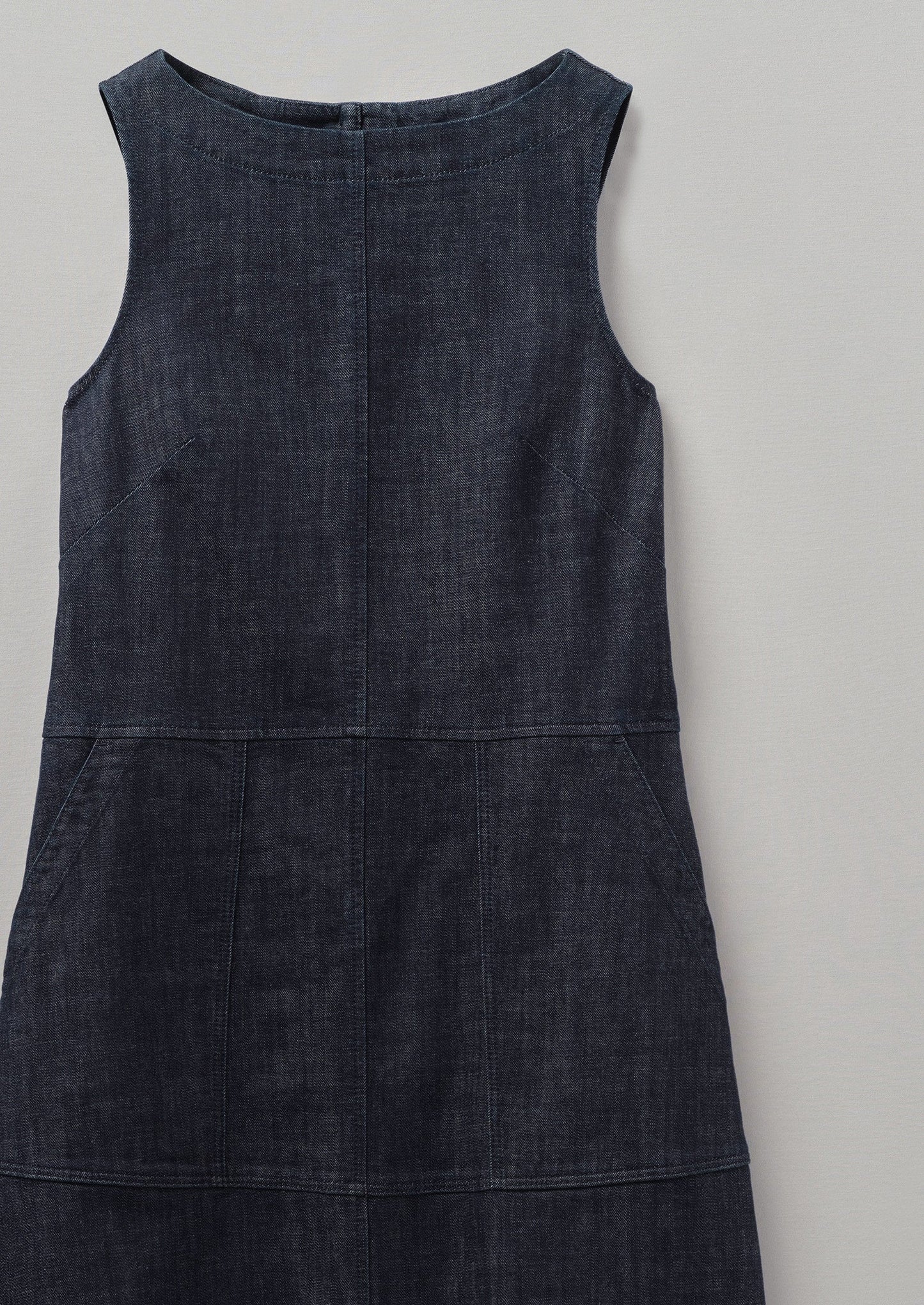 Abito in denim indaco biologico a pannelli | Indaco