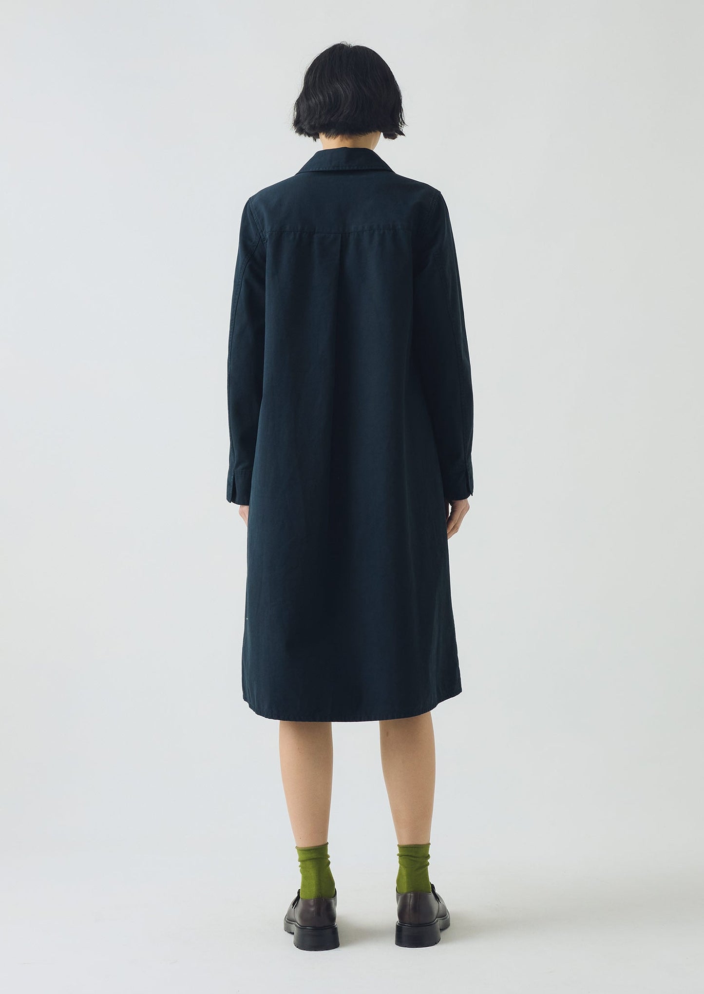 Abito tunica da lavoro in cotone | Blu ardesia