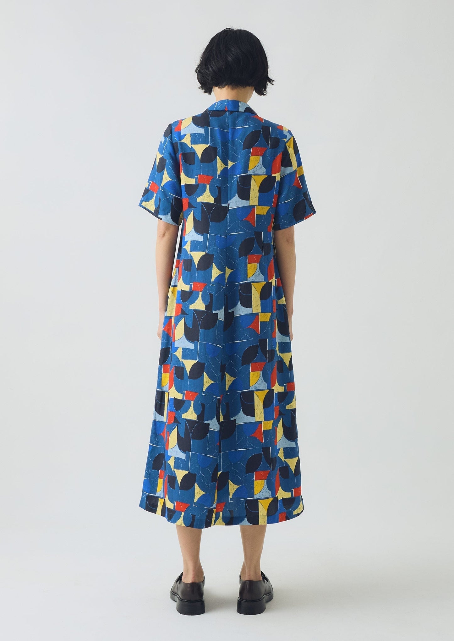 Abito camicia fluido con stampa Paintbox | Delft