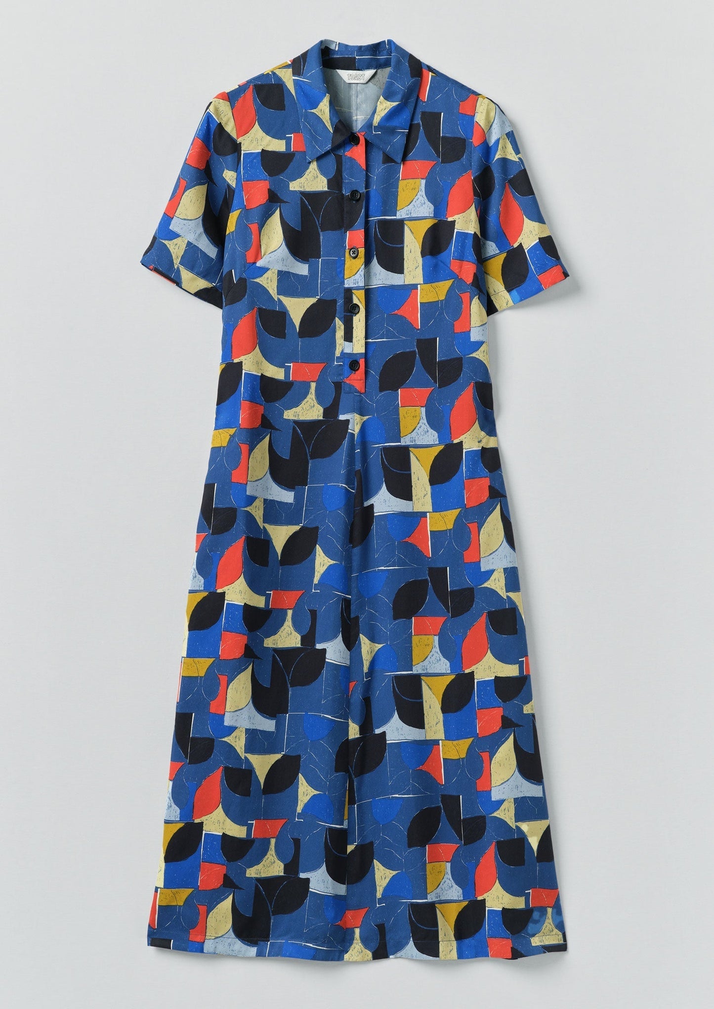 Abito camicia fluido con stampa Paintbox | Delft