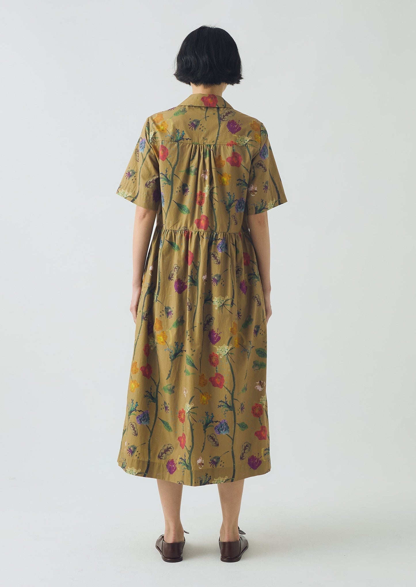 Abito camicia in cotone con stampa floreale Archivist | Cumino