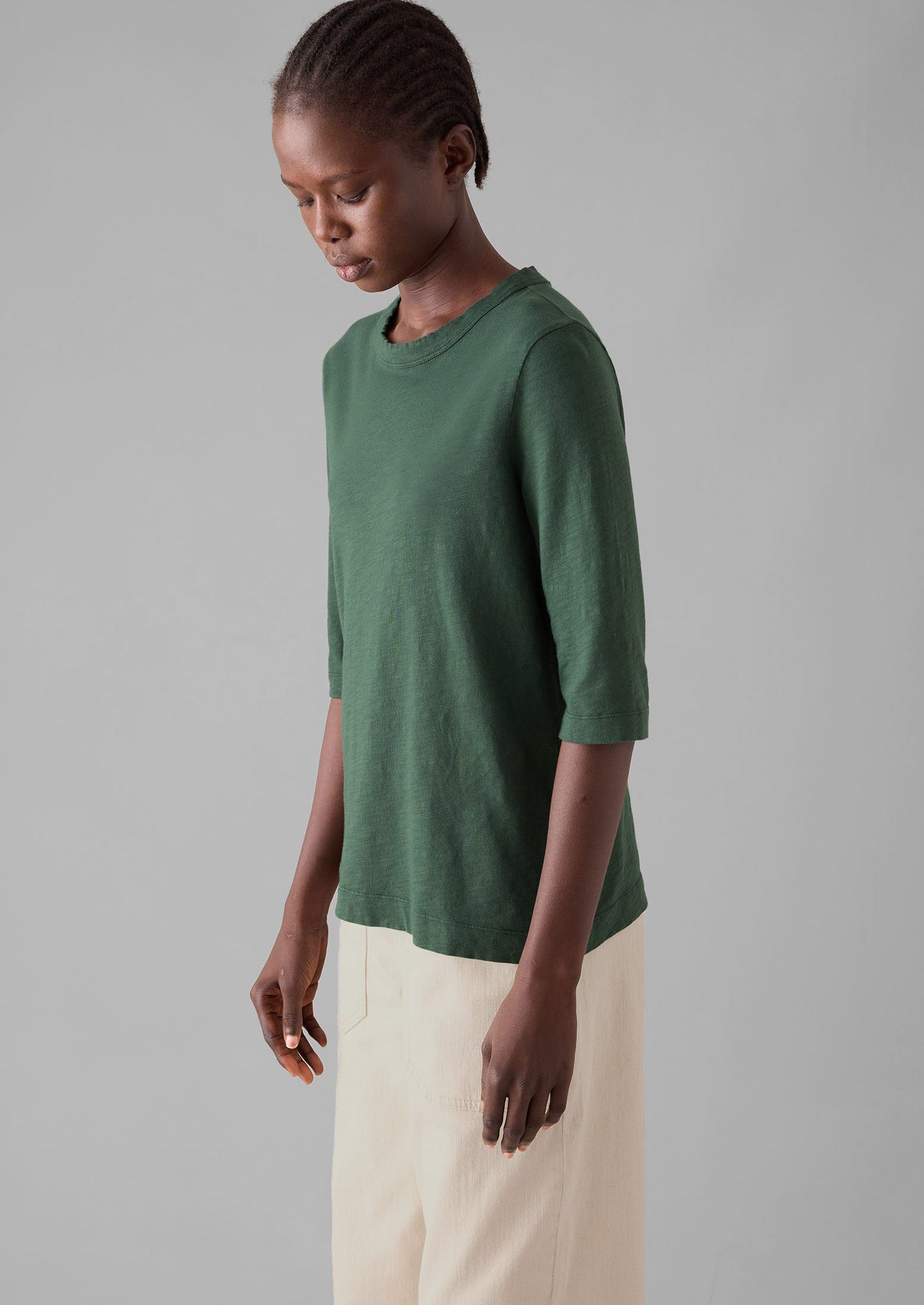 Maglietta in cotone Cleo | Verde marmo