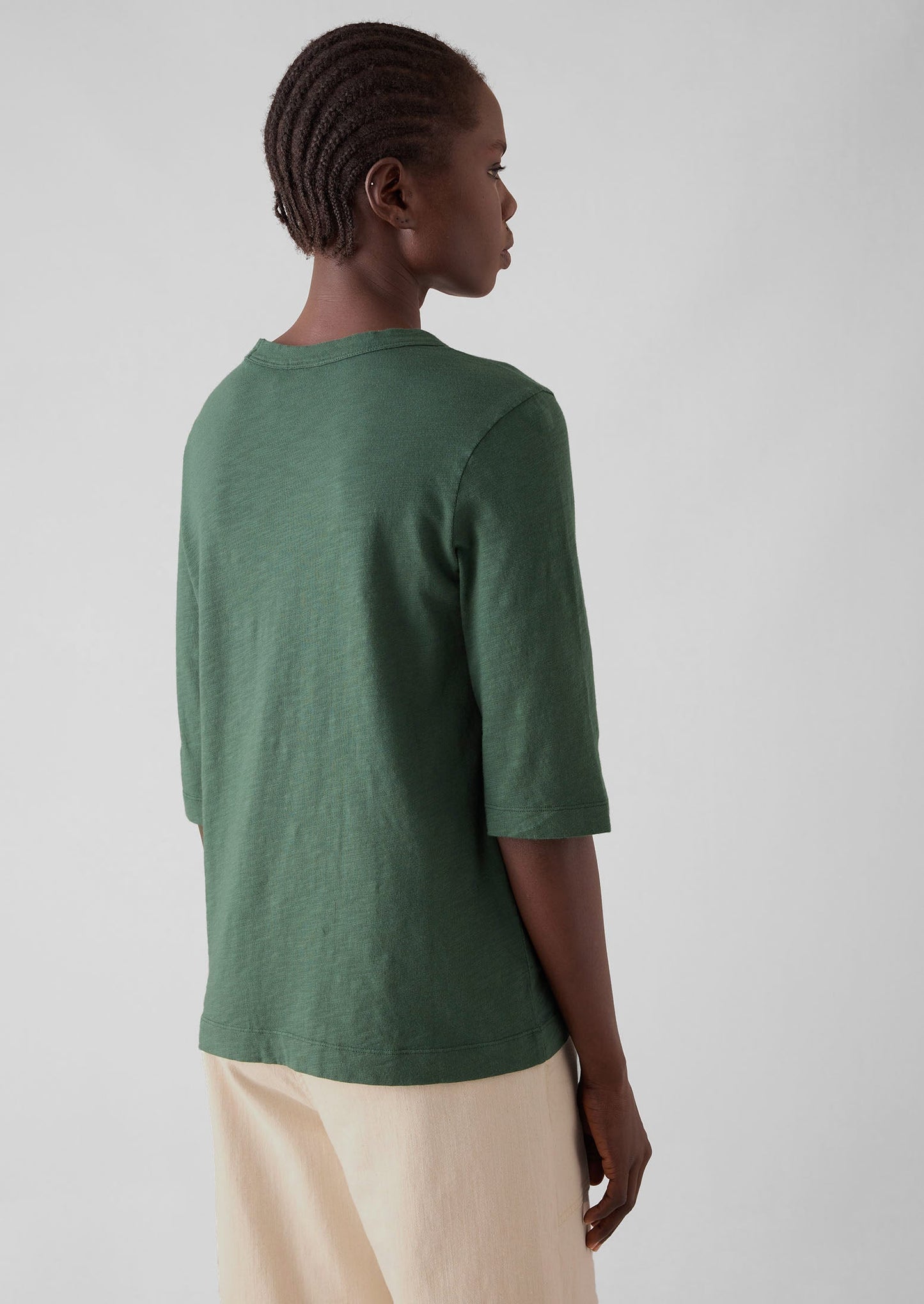 Maglietta in cotone Cleo | Verde marmo