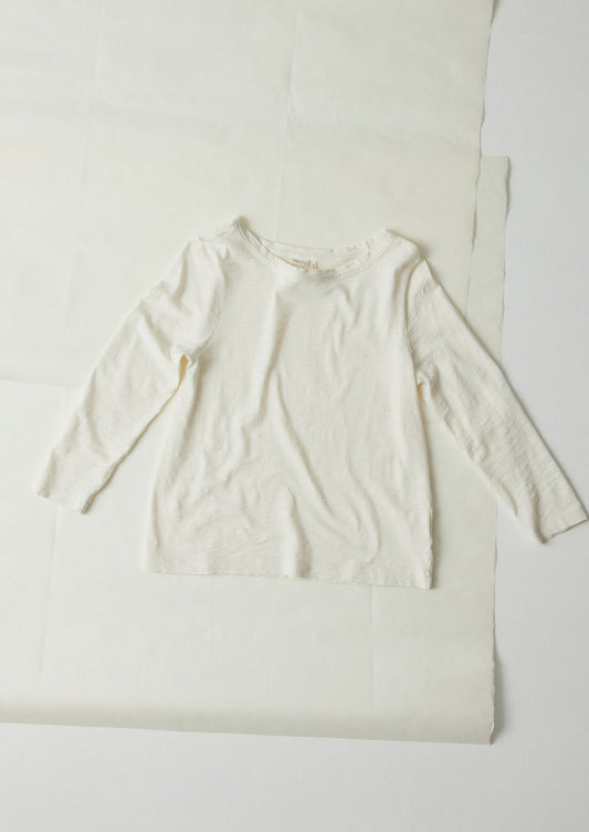 Maglietta Lia in cotone con scollo a barca | Gesso