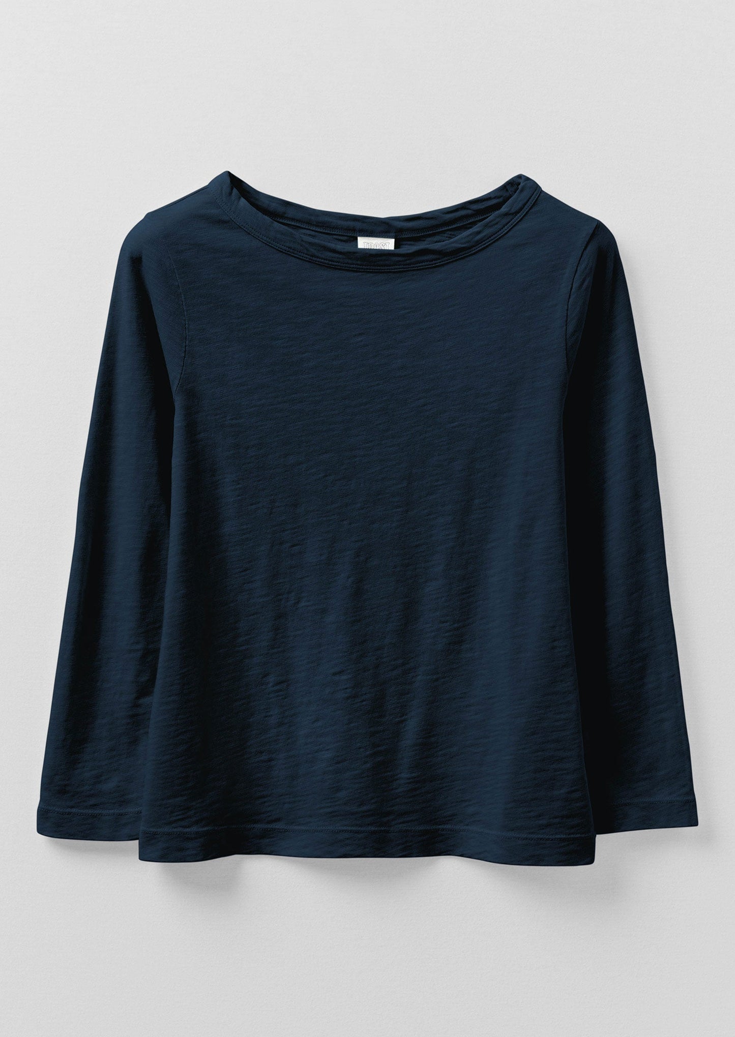 Maglietta Lia in cotone con scollo a barca | Blu navy scuro