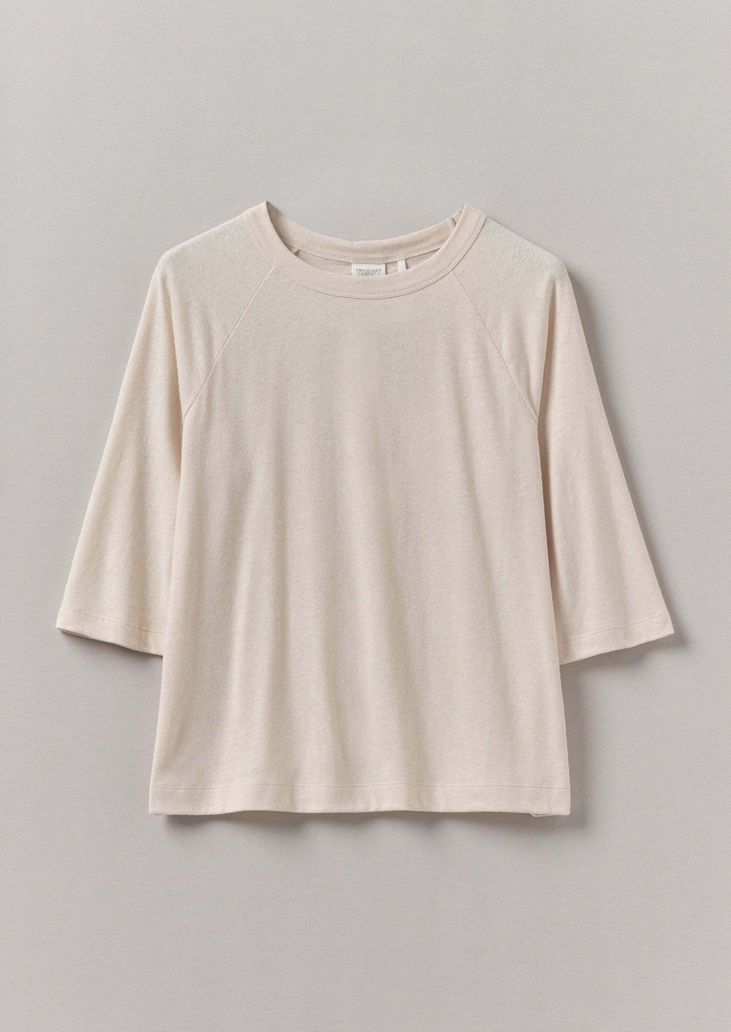 Maglietta raglan in cotone e canapa | Ecru