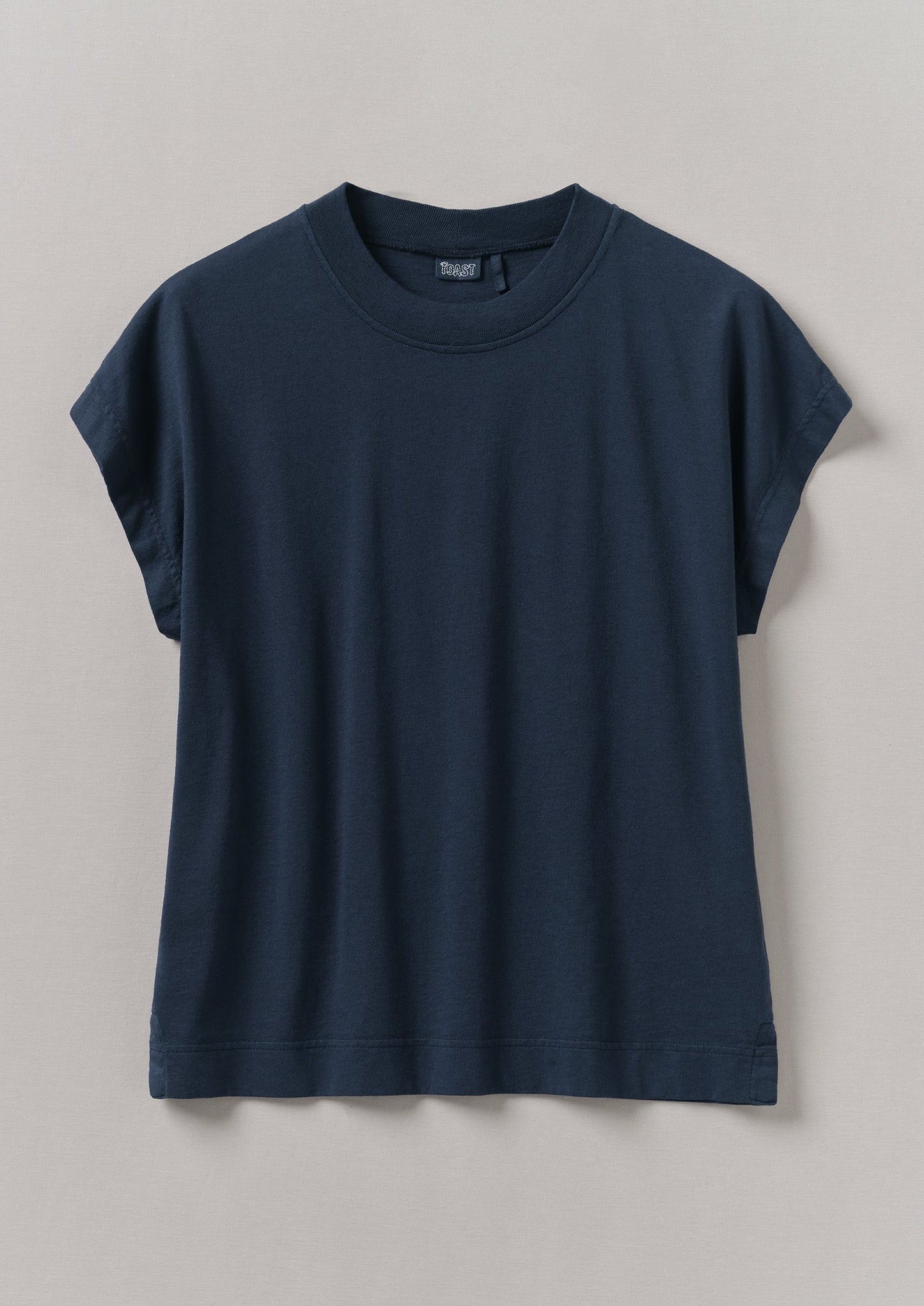 Maglietta senza maniche con scollo a coste | Raven Blue