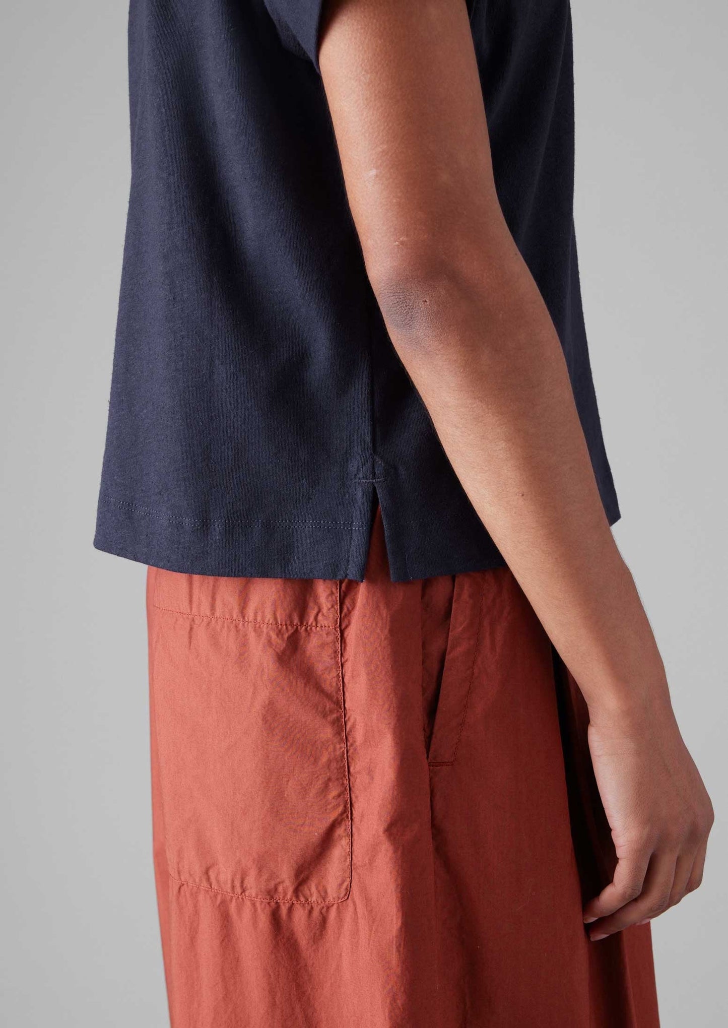 Camicia in jersey di cotone e canapa | Ardesia