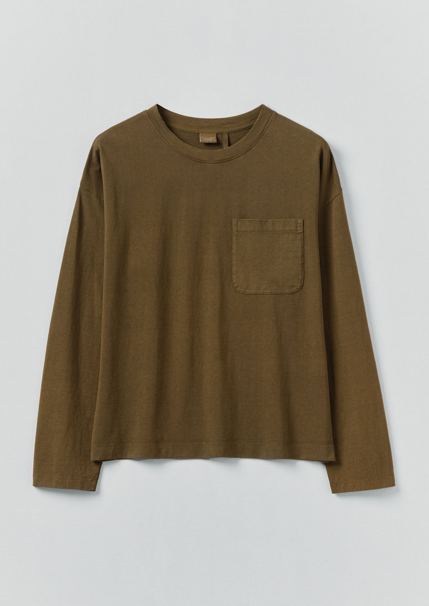 T-shirt in cotone con tasca applicata | Ottone