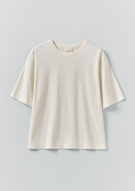 Maglietta in cotone a maniche corte | Bianco carta