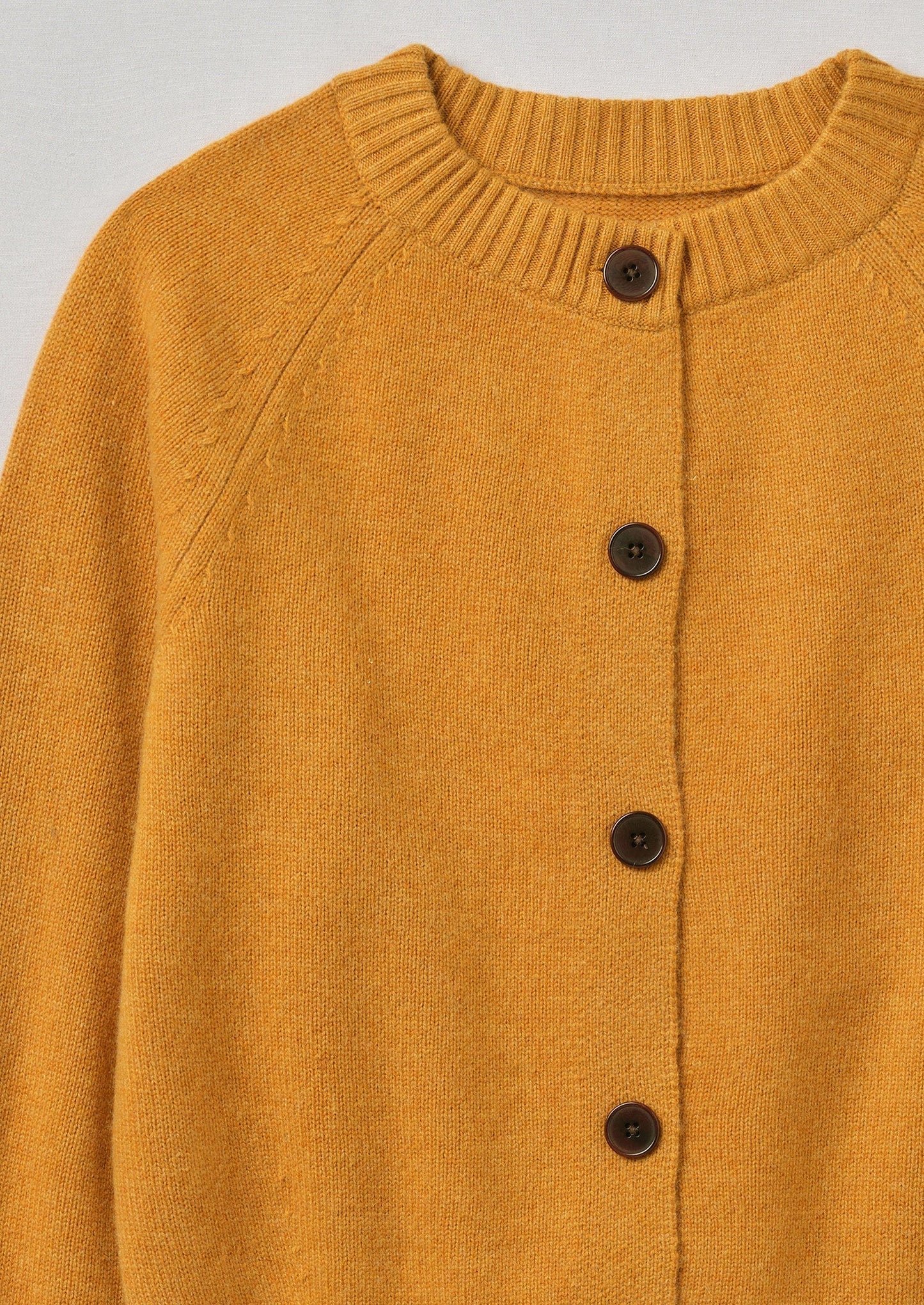 Cardigan raglan in lana e cashmere Eden | Zenzero melange