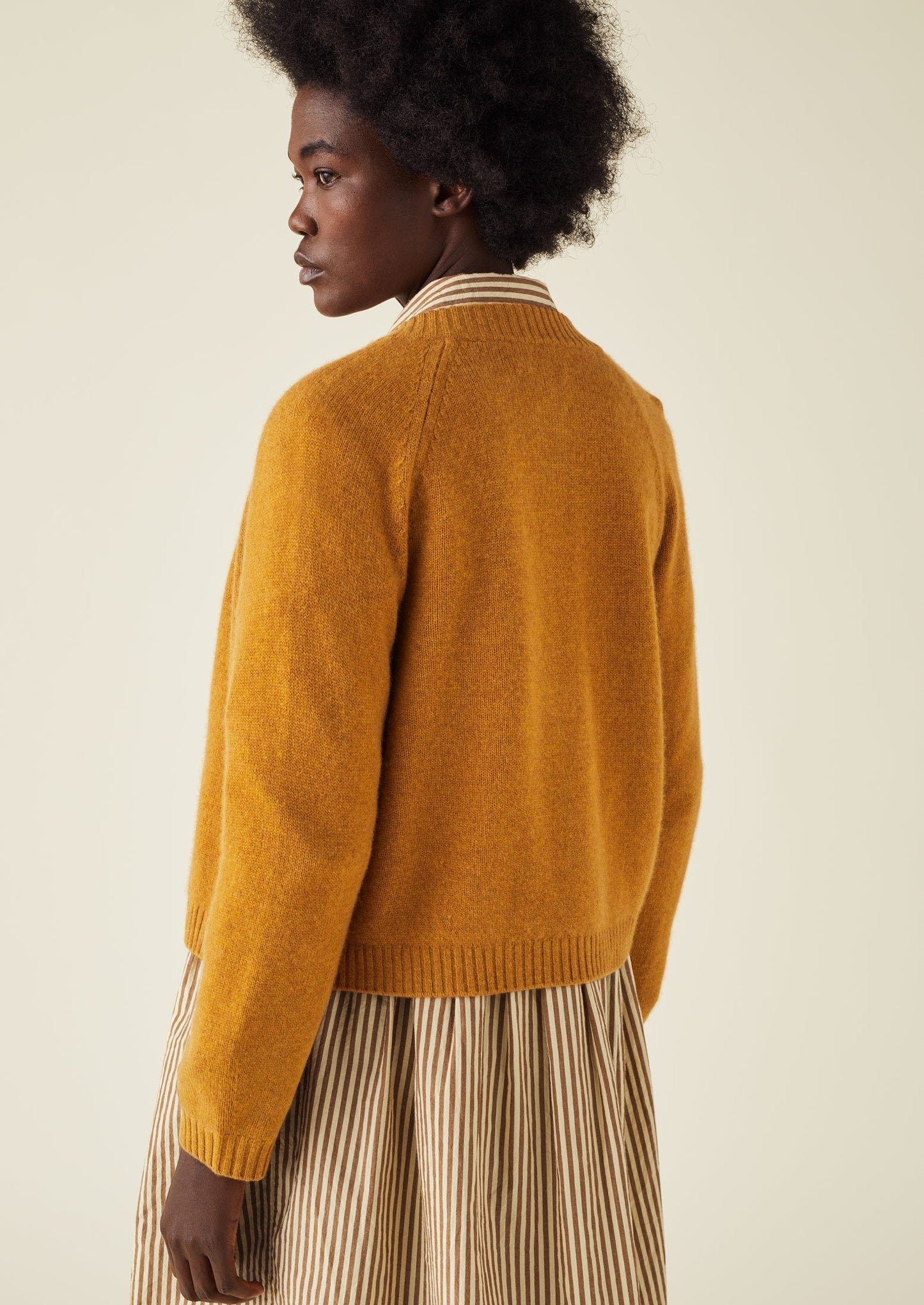 Cardigan raglan in lana e cashmere Eden | Zenzero melange